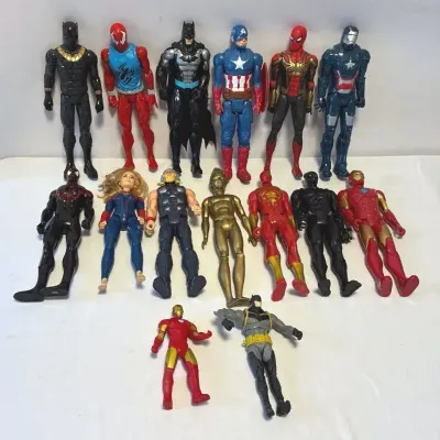 Assortment of 12in Action Figures (15 total) 