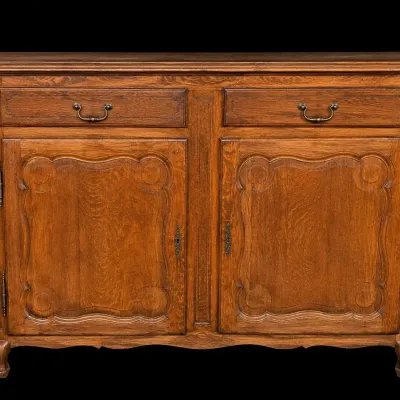Antique European Carved Oak Buffet / Sideboard – Early 20th Century