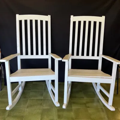 Pair Of Solid Wood, Rocking Chairs Lot 2 