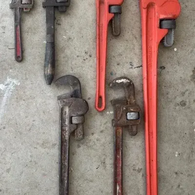Large Assortment of Heavy-Duty Pipe Wrenches – Pittsburgh, Companion & Vintage