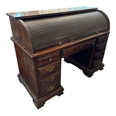 Wooden Roll Top Desk 