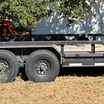 East Texas Brand Tandem-Axle Utility Trailer with Fold-Down Rear Ramp Gate (Approx 22 ft) 