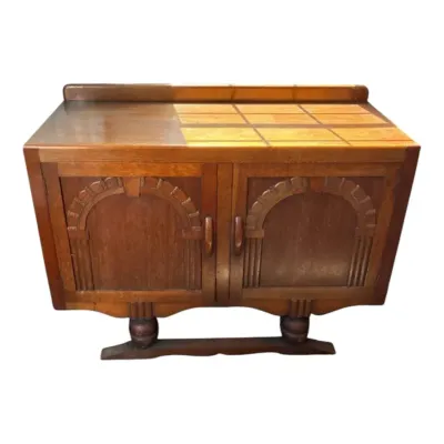 4ft Antique Side Board, Pedestal base 