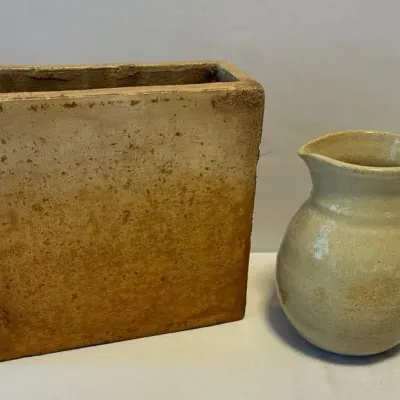 Unique Pottery Planter And Hurst Pitcher
