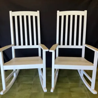 Pair of Solid Wood, Rocking Chairs Lot 1 