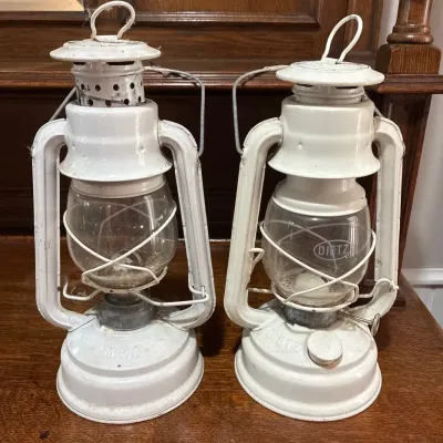  White Coates, Dietz cold-blast hurricane lanterns - 2 