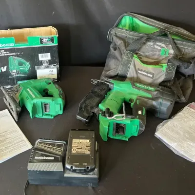 Metabo HPT 18V Jigsaw & 18-Gauge Brad Nailer with Battery & Cha