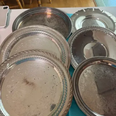 Vintage Silver-Plated Serving Trays & Bowls – Decorative Assortment
