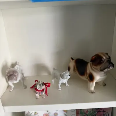 Collection of Bulldog Dog Figurines – Set of 4