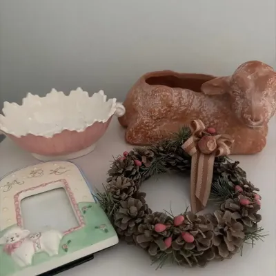 Vintage Fitz & Floyd Rabbit Planter & Cottage Décor Collection