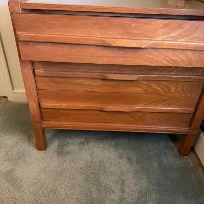 Mid-Century Style 3-Drawer Wood Dresser / Chest of Drawers