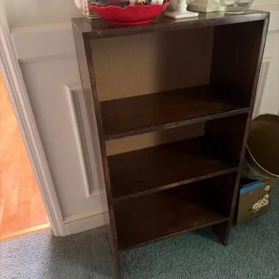 Vintage 3-Shelf Wooden Bookcase / Display Shelf