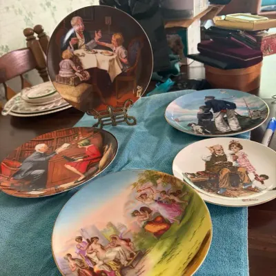 Norman Rockwell Limited Edition Collector Plates – Knowles & Royal Doulton – Lot of 5