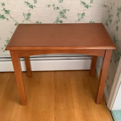 Wood Side Table / Accent Table with Curved Apron