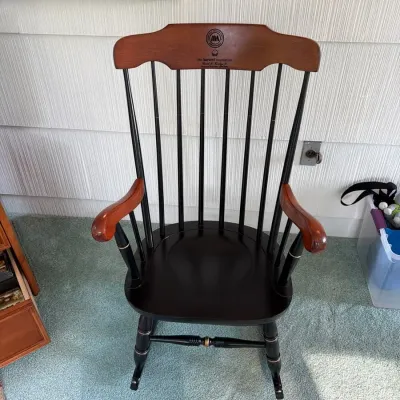 Colonial Williamsburg Black & Cherry Windsor Rocking Chair