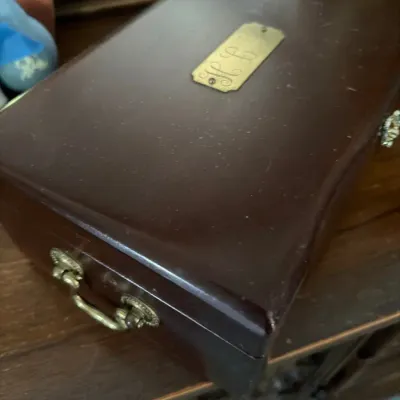 Vintage Wooden Storage/Presentation Case with Brass-Tone Hardware