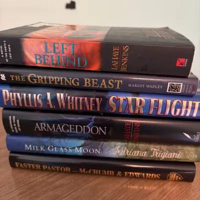 Assorted Fiction Book Lot – Left Behind, Star Flight, Armageddon & More