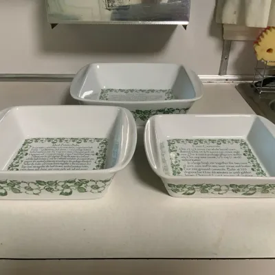 Paula Deen 3-Piece Ceramic Recipe Casserole Dish Set – 1, 1.5 & 2 Qt