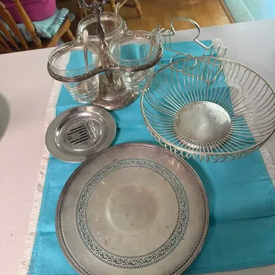 Vintage Silver-Plated Serving & Tableware Lot