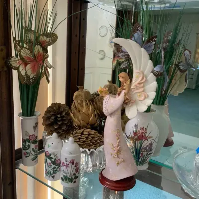 Portmeirion Botanic Garden & Butterfly Décor Lot with Fairy Figurine