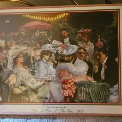 Framed "Tete A Tete at the Ritz" Print