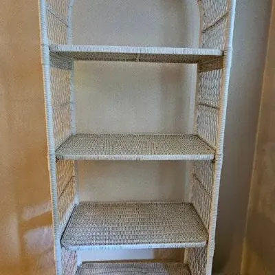 Tall Wicker Shelf 