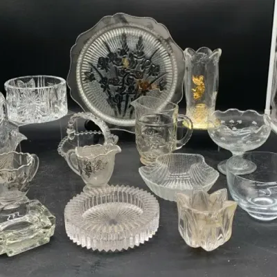 Assortment of Glassware - Baskets, Bowls, Plates
