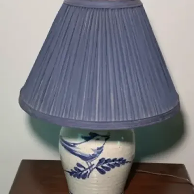 Hand Painted Pottery Jug Table Lamp