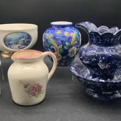 Vases and Pitchers- Including Thomas Kincaid