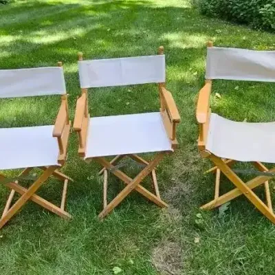 (3) Folding Directors Chairs