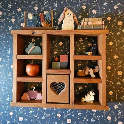 Shelf W/ Wooden Decor