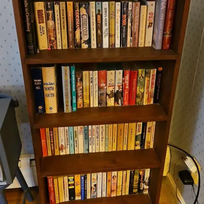 4 Shelf Bookcase W/ Paperback  Books 