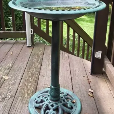 Faux Wrought Iron Bird Bath