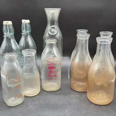 Assorted Glass Bottles 