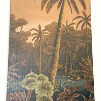 Large Tropical Palm Tree Wall Art Panel
