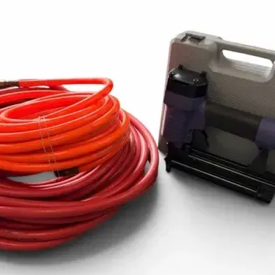 Pneumatic Nail Gun with Air Hoses & Case