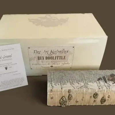Bev Doolittle “Sacred Ground” Limited Edition Porcelain Keepsake Box  COA & Original Box