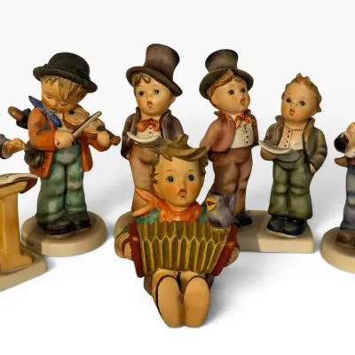 Goebel Hummel Musical Figurine Ensemble (6) – Street Singer, Serenade, Duet, Band Leader & More