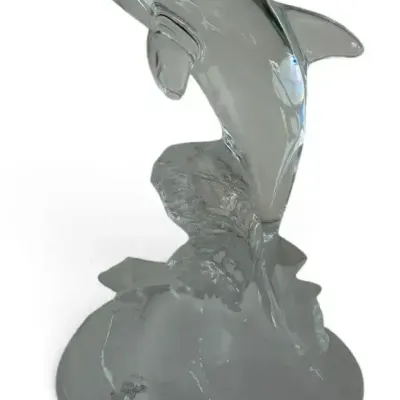 Cristal d’Arques France Crystal Dolphin Figurine