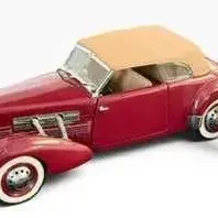 Franklin Mint 1937 Cord 812 Phaeton Die-Cast Model Car with Papers