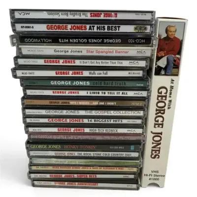 George Jones Country Music CD Collection & VHS