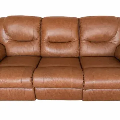 Brown Reclining Sofa with Dual Cup Holders And Dual Recliners