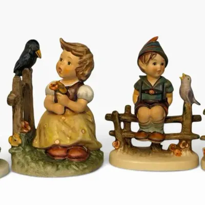 Goebel Hummel Figurine Lot (4) – Children with Birds & Woodland Friends