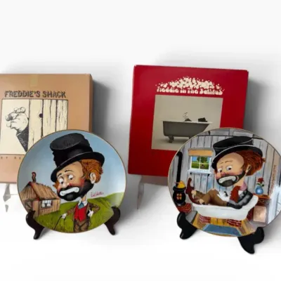 Red Skelton “Freddie’s Shack” & “Freddie in the Bathtub” Collector Plates