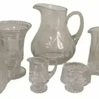 Cut Crystal Pitchers, Vase & Creamers Assortment