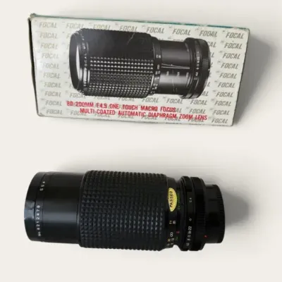 Focal 80-200mm f/4.5 One-Touch Macro Focus Zoom Lens for Canon Mount with Original Box