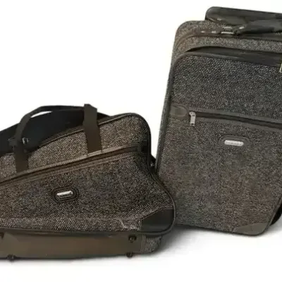 Jaguar 2-Piece Rolling Luggage Set Black & Gray Matching
