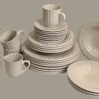 Chatham Tableware White Ribbed Dinnerware Collection