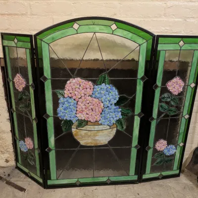 Sale Photo Thumbnail #65: Stained Glass Fireplace Screen