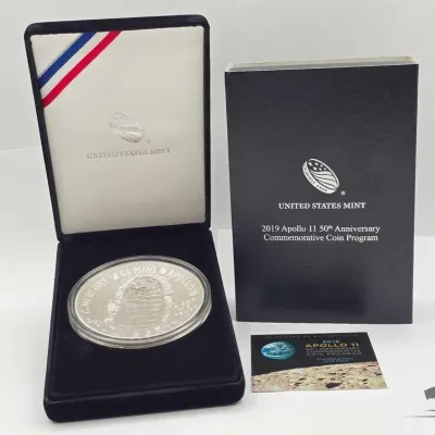 Sale Photo Thumbnail #32: 2007 2019 apollo 11 50th anniversary 5oz coin